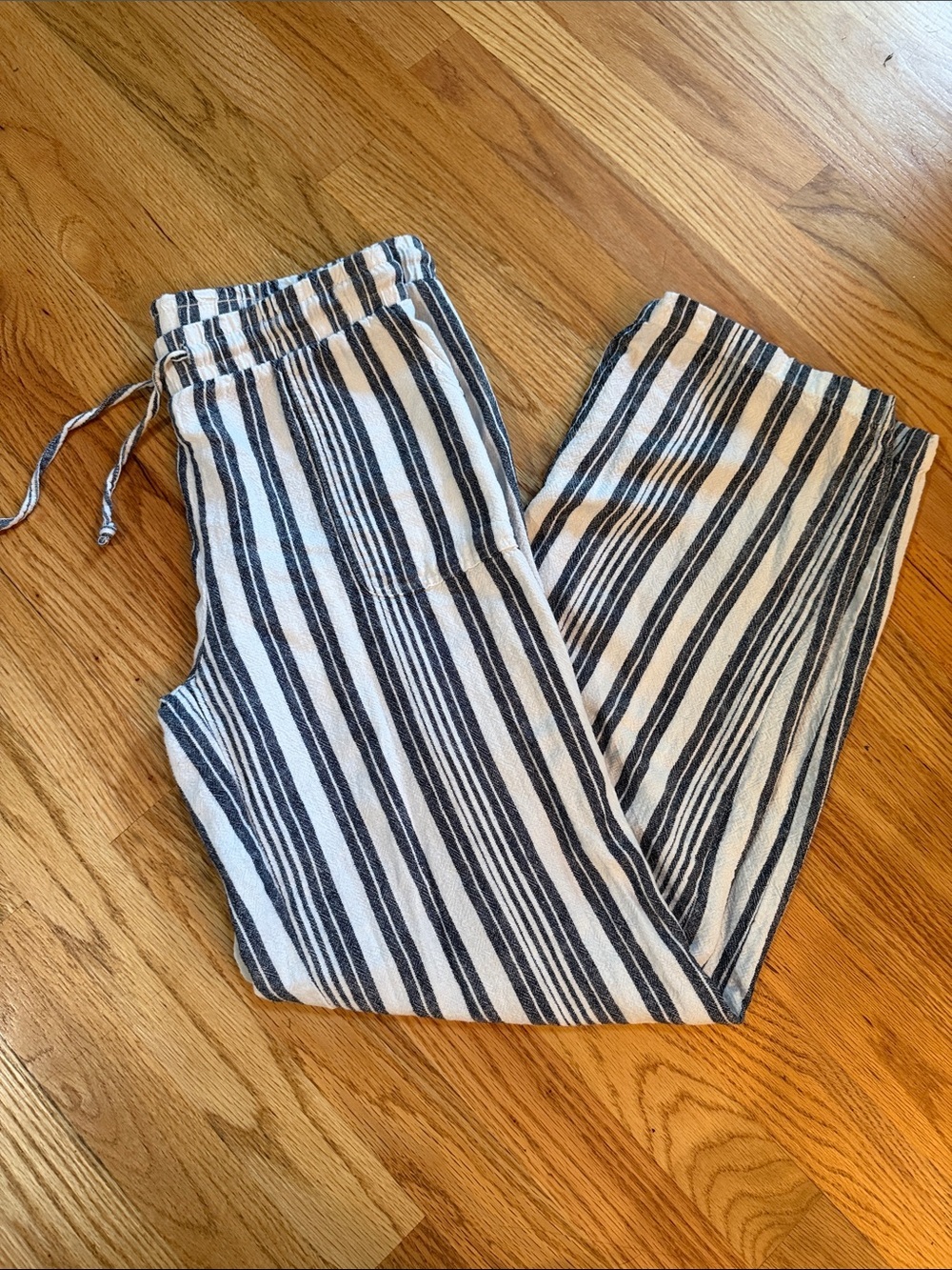 Sunday Black & White Striped Pants